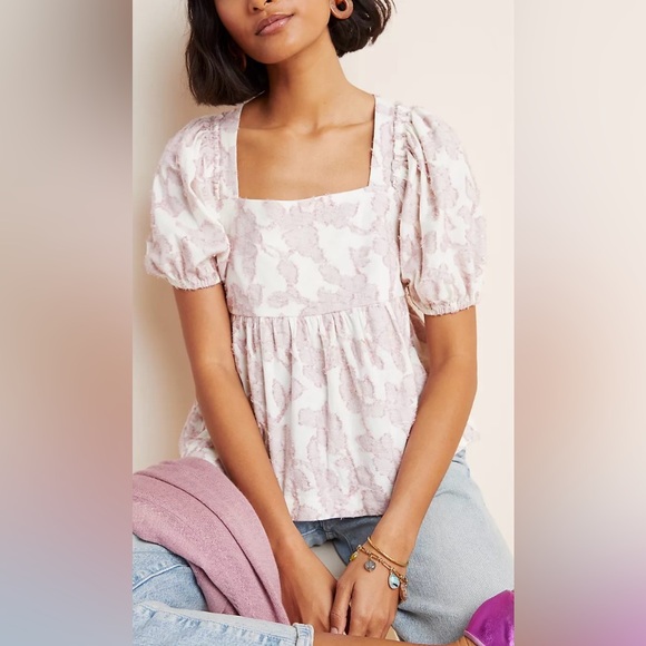 Maeve Tops - Maeve Batia Textured Baby Doll Top